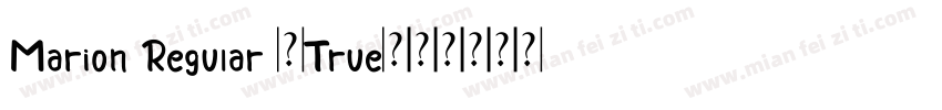 Marion Regular (True字体转换